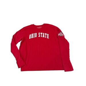 Colosseum‎ Athletics Ohio State Buckeyes Long Sleeve T Shirt Red 2XL Cotton